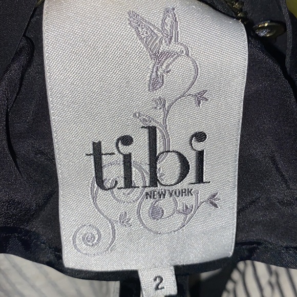 Tibi New York Women's Blouse Black & White Stripe Size 2 - Picture 9 of 11